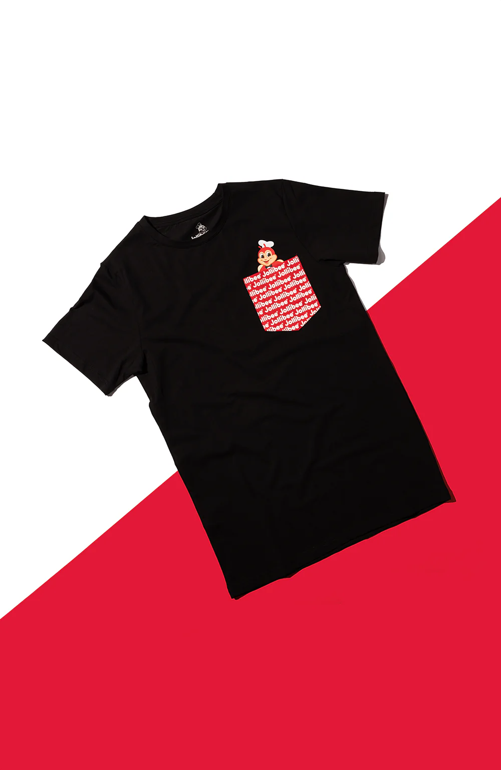 Black T-shirt With Red Pocket - Image 3