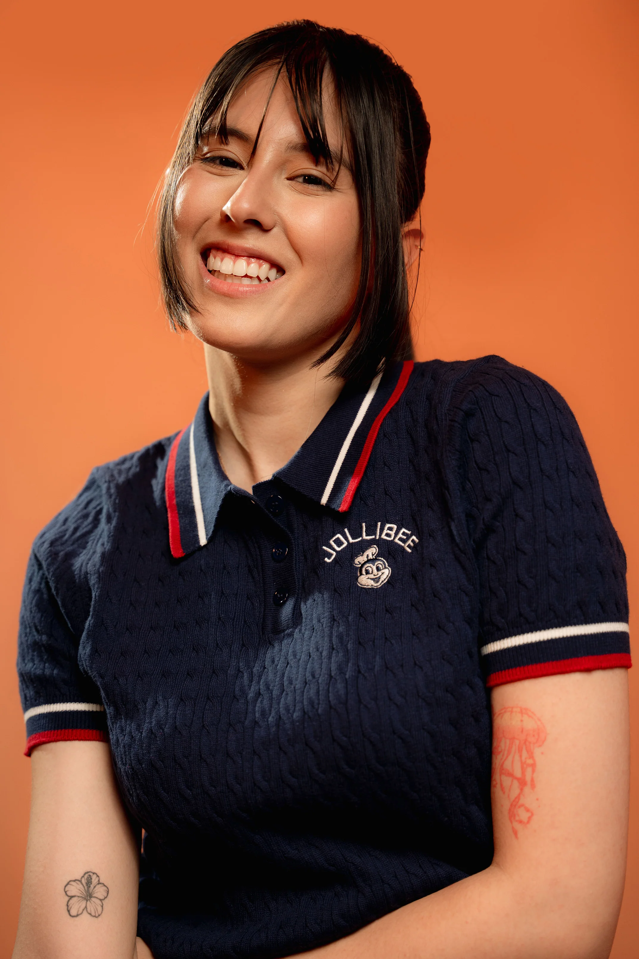 Jollibee Athleisure Cable Knit Polo - Image 4