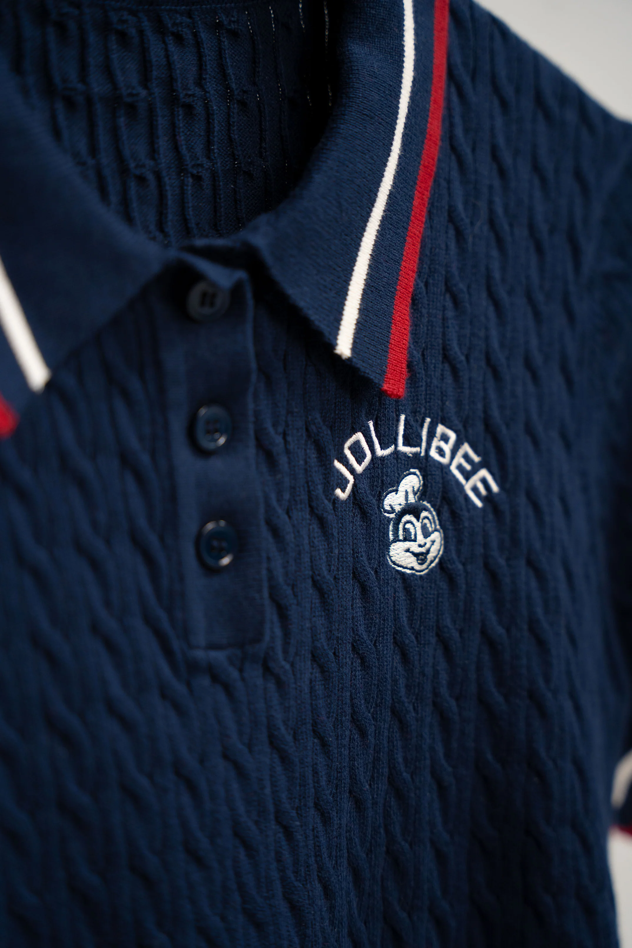 Jollibee Athleisure Cable Knit Polo - Image 6