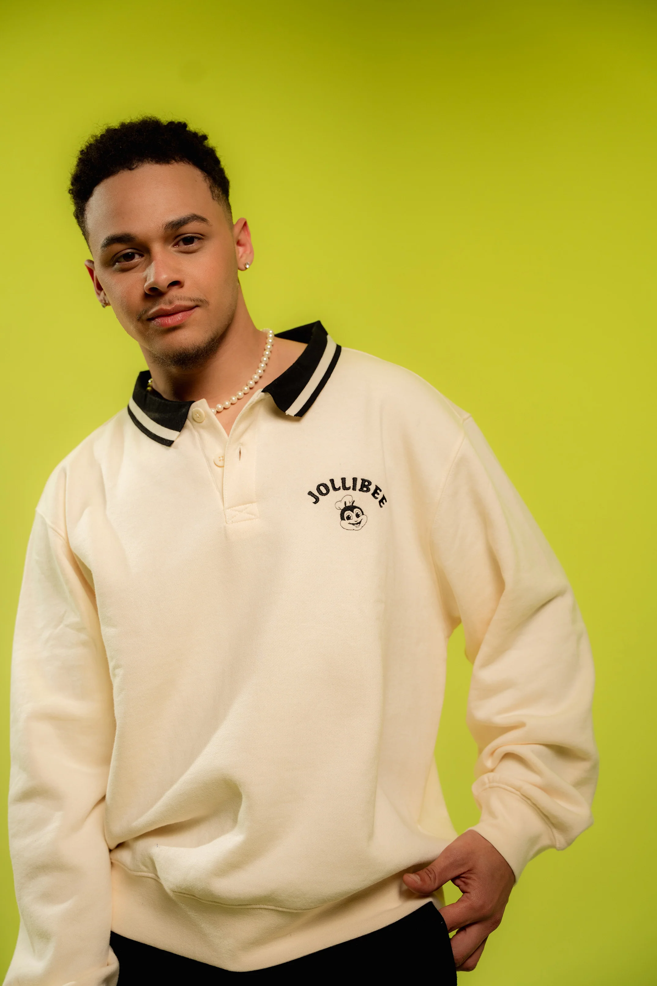 Jollibee Athleisure Polo Fleece Sweater - Image 3