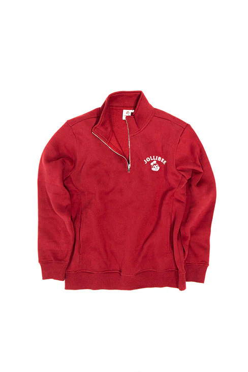 Jollibee Athleisure Quarter  Zip Sweat Set - Crimson Clay - Image 4