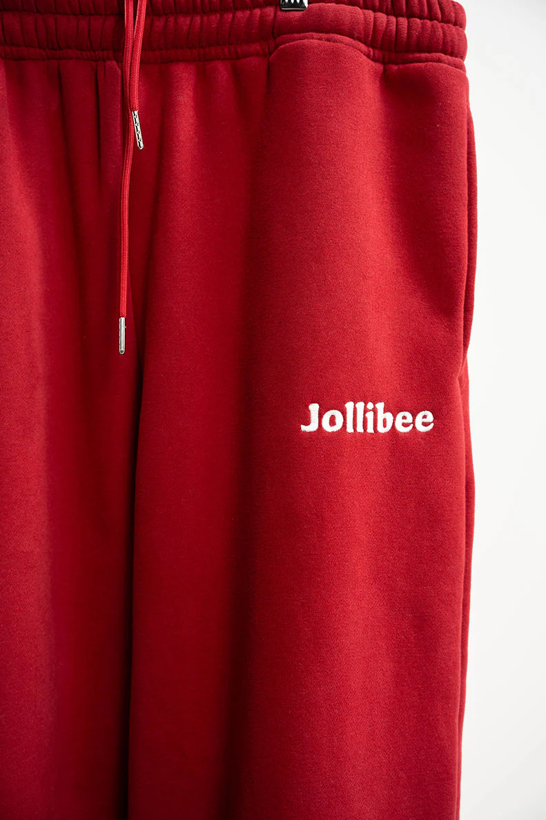 Jollibee Athleisure Quarter  Zip Sweat Set - Crimson Clay - Image 7