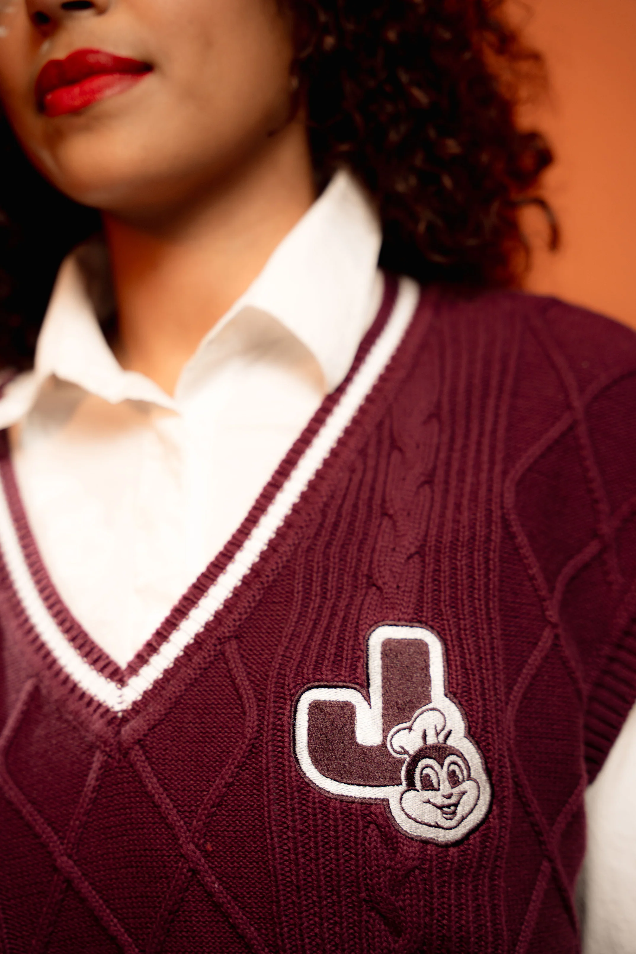Jollibee J Logo Knit Sweater Vest - Image 4