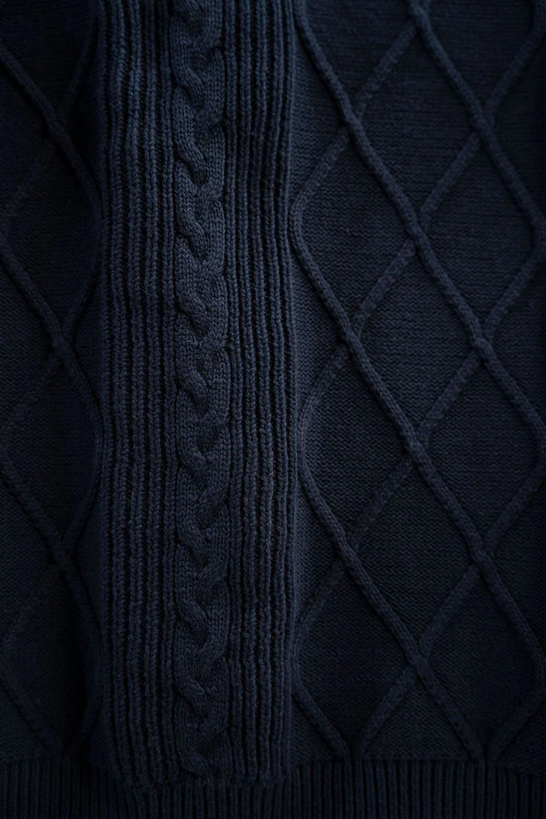 Jollibee J Logo Knit Sweater Vest - Midnight Navy - Image 8
