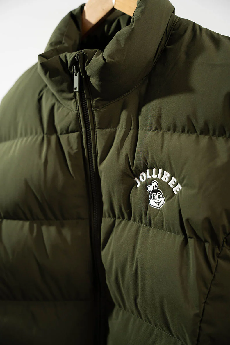 Jollibee Puffer Jacket - Dark Olive - Image 3