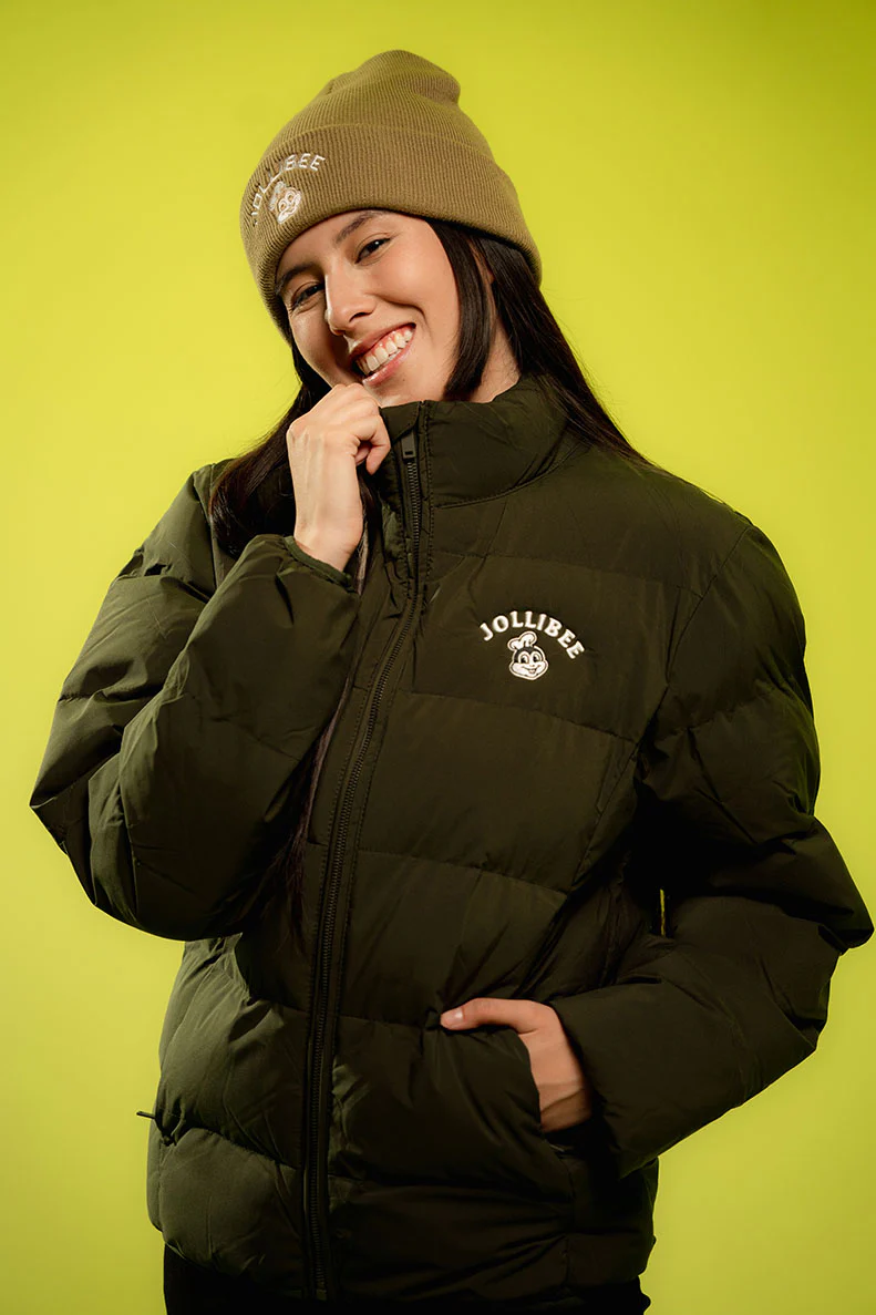 Jollibee Puffer Jacket - Dark Olive - Image 5