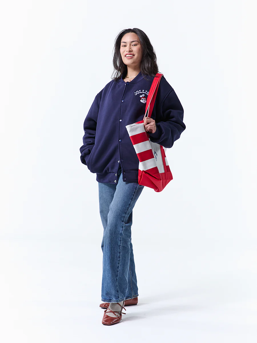 Navy Unisex Bomber Jacket - Image 5